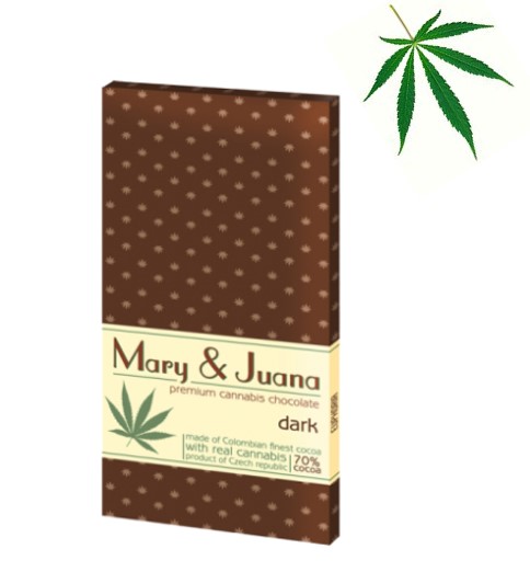 Mary & Juana Cannabis horká čokoláda